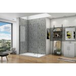 Ocean sanitaire - oc�an paroi de douche 110cm en 8mm verre anticalcaire paroi lat�rale + barre 90cm