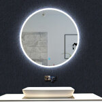Ocean sanitaire - rond 70cm ocean miroir de salle de bain et miroir lumineux pour salle de bain  led ...
