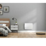 Oceanic - radiateur lectrique fixe a inertie seche cramique 1000w rubis - faade verre - blanc - nf ...