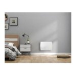 Oceanic - radiateur électrique fixe a inertie seche céramique 1000w rubis - façade verre - blanc - nf ... Oceanic - radiateur électrique fixe a inertie seche céramique 1000w rubis - façade verre - blanc - nf ...