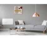 Oceanic - radiateur lectrique fixe a inertie seche cramique 1500w rubis - faade verre - blanc - nf ...