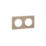 Schneider electric - odace touch, plaque bronze brossé liseré blanc 2 postes horiz. / vert. 71mm (s520804l) ... Schneider electric - odace touch, plaque bronze brossé liseré blanc 2 postes horiz. / vert. 71mm (s520804l) ...