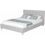 Altobuy - odessa - lit 140x190cm gris + tte de lit + sommier