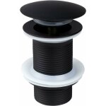 Odipie - bonde de lavabo noir sans trop plein, bonde de lavabo pop up noir universelle, bonde de vidage ...