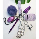 Odipie - ensemble de 11 pièces ensemble pruple ensemble de porte - clés d'auto - défense pour les femmes ... Odipie - ensemble de 11 pièces ensemble pruple ensemble de porte - clés d'auto - défense pour les femmes ...