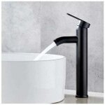 Odipie - robinet noir mat cuivre mitigeur lavabo salle de bain robinet eau chaud froid mate bassin robinetteri ...