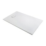 Odyssea - receveur de douche - ga�a extra - plat - blanc effet pierre - l. 140 cm - l. 90 cm