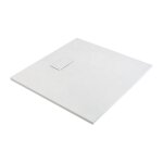 Odyssea - receveur de douche - ga�a extra - plat - blanc effet pierre - l. 80 cm - l. 80 cm
