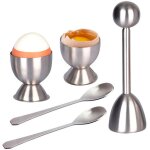 Oeuf cracker topper cutter set pour ?ufs � la coque en acier inoxydable shell remover s�parateur comprend ...