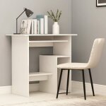 Bureau informatique moderne bureau droit - table de bureau blanc 80 x 45 x 74 cm agglom�r� vidaxl