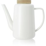 Ogo - th�i�re en porcelaine avec couvercle en bois d'acacia 1, 2l