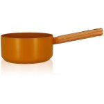 Ogoliving - ector casserole 18cm jaune manche bois