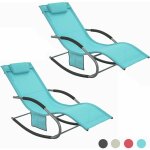 Sobuy - lot de 2 chaises longues transat pliable jardin aluminium ? bain de soleil ergonomique à bascule ... Sobuy - lot de 2 chaises longues transat pliable jardin aluminium ? bain de soleil ergonomique à bascule ...