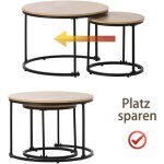 Ohjijinn - table basse ronde, lot de 2, table basse de salon, table d'appoint ronde en boîte, 2 tables ... Ohjijinn - table basse ronde, lot de 2, table basse de salon, table d'appoint ronde en boîte, 2 tables ...