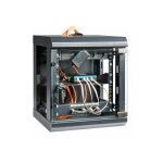 Baie de brassage et porte en verre avec serrure � cl�