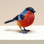 Oiseau pivoine r�sine 9x5x11cm