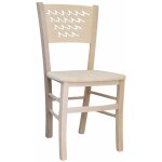 Chaise capri en bois brut � peindre avec assise en bois massif