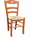 Chaise de salle à manger en bois cerisier avec siège en paille palustre Chaise de salle à manger en bois cerisier avec siège en paille palustre