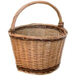 Okaffarefatto - panier rond en osier avec anse flavia 34 x h 26 cm