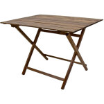 Okaffarefatto - table lux pic nic refermable 100 x 60 cm en noyer fonc� �conomisant de la place