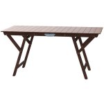 Okaffarefatto - table basse pliante en bois noyer foncé 140 x 70 cm refermable Okaffarefatto - table basse pliante en bois noyer foncé 140 x 70 cm refermable