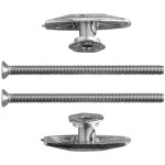 Lot de 2 chevilles � bascule et 2 vis inox compatibles avec tous les abattants olfa