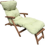 Coussin bain de soleil vert avec quadrillage