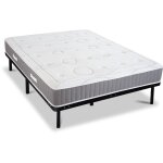 Olympe literie - ensemble intuition 140x190 cm matelas m�moire de forme + sommier m�tal