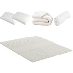 Olympe literie - pack surmatelas + protge matelas + couette + oreiller 160x200 cm