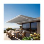 Ombrazur - store banne coffre intgral protect 2 led blanc 4, 05x3, 50m motoris  tlcommande + eclairage ...