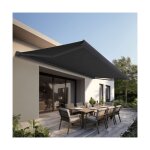 Store banne coffre intgral protect 2 led smart gris anthracite 5x3, 5m motoris  tlcommande + capteur ...