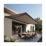 Store banne coffre intgral protect 2 led smart gris anthracite 5x3, 5m motoris  tlcommande + capteur ...