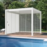 Ombrea - panneau brise - vue ventelles verticales 1m ombr�a - blanc