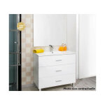 Onde - meuble salle de bain  poser blanc 120cm - monte carlo