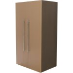 Ondee - zen - meuble de salle de bain cappuccino - a suspendre - 60cm - colonne 2 portes