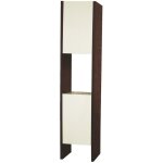 Ondee - zen - meuble de salle de bain tango - a poser - colonne 2 portes 42cm - laqu blanc