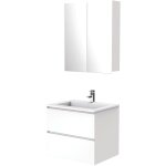 Zen - meuble de salle de bain à suspendre max - l60cm - blanc - brillant - livré monté - ondee Zen - meuble de salle de bain à suspendre max - l60cm - blanc - brillant - livré monté - ondee