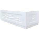 Ondee - zen - tablier de baignoire fany rectangulaire - motif vague 170x70cm - abs - blanc