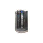 Ondee - zen - cabine de douche hydromassante - skadi - radio - chromothrapie led - 1 / 4c 100 cm - noir ...