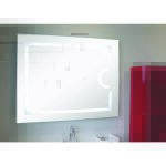 Ondee - zen - miroir r�tro - �clairant nevis - argent - 100x80cm - verre - fonction antibu�e