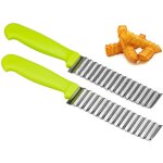Ondul coupe - lgumes, couteau de tranches de pomme de terre, coupe frites couteau ondul pour croustilles, ...
