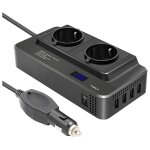 Onduleur de voiture 200w, convertisseur de puissance 12v  220v, prise standard europenne, noir tonchean ...