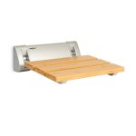 Oneconcept - arielle sige de douche pliable 160kg max. bois de bambou & aluminium