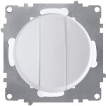 Interrupteur triple, simple allumage, t�moin lumineux led, 1 voie, encastr�, sans plaque de finition ...