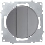 Interrupteur triple, simple allumage, t�moin lumineux led, 1 voie, encastr�, sans plaque de finition ...