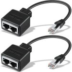 Ontway - câble ethernet rj45 2 pcs adaptateur réseau répartiteur ethernet adaptateur extension ethernet ... Ontway - câble ethernet rj45 2 pcs adaptateur réseau répartiteur ethernet adaptateur extension ethernet ...