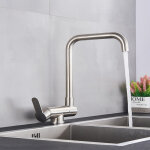 Mitigeur cuisine rabattable bross pivotant  360 robinet de cuisine avec poigne pliable contre fentre ...