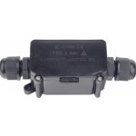 Optonica ? bo�te de d�rivation �tanche ip68 ? 2 sorties ? polypropyl�ne noir 120x45x30mm ? pour installations ...