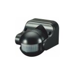 Dtecteur de prsence orientable ip44 noir d:12m 180 lux:10 - 2000