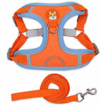 Orange, xl harnais de poitrine pour animaux de compagnie harnais pour chat et chien en daim laisse pour ... Orange, xl harnais de poitrine pour animaux de compagnie harnais pour chat et chien en daim laisse pour ...